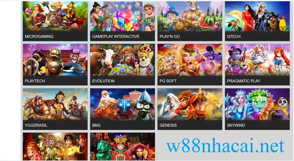 W88 có nhiều thể loại game khác nhau 