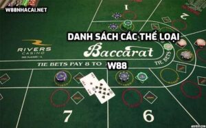 Tổng hợp các thể loại Baccarat tại W88 bạn không thể bỏ qua