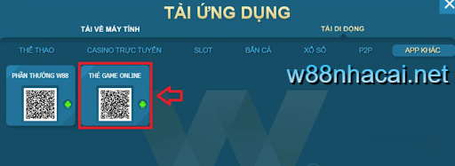 Hướng dẫn mua thẻ game W88 qua App thẻ game online