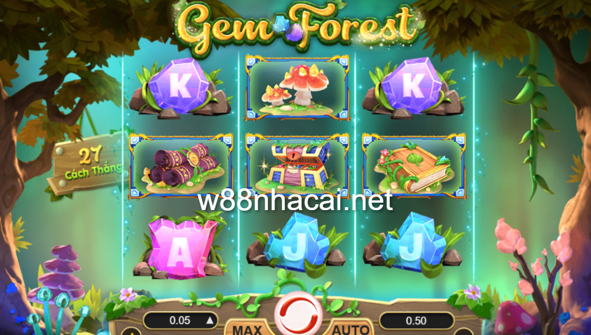 Giao diện chơi game Gem Forest tại W88